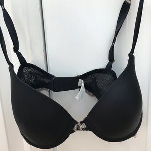Wacoal Black Bra with beige trim